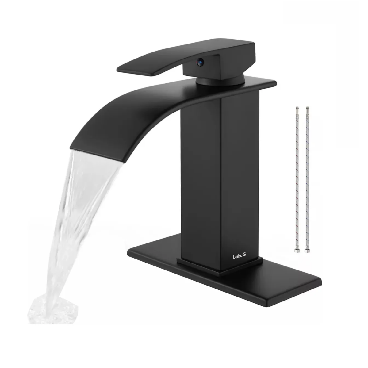 Mezclador Monomando Para Lavabo De Baño Lab.g Negro