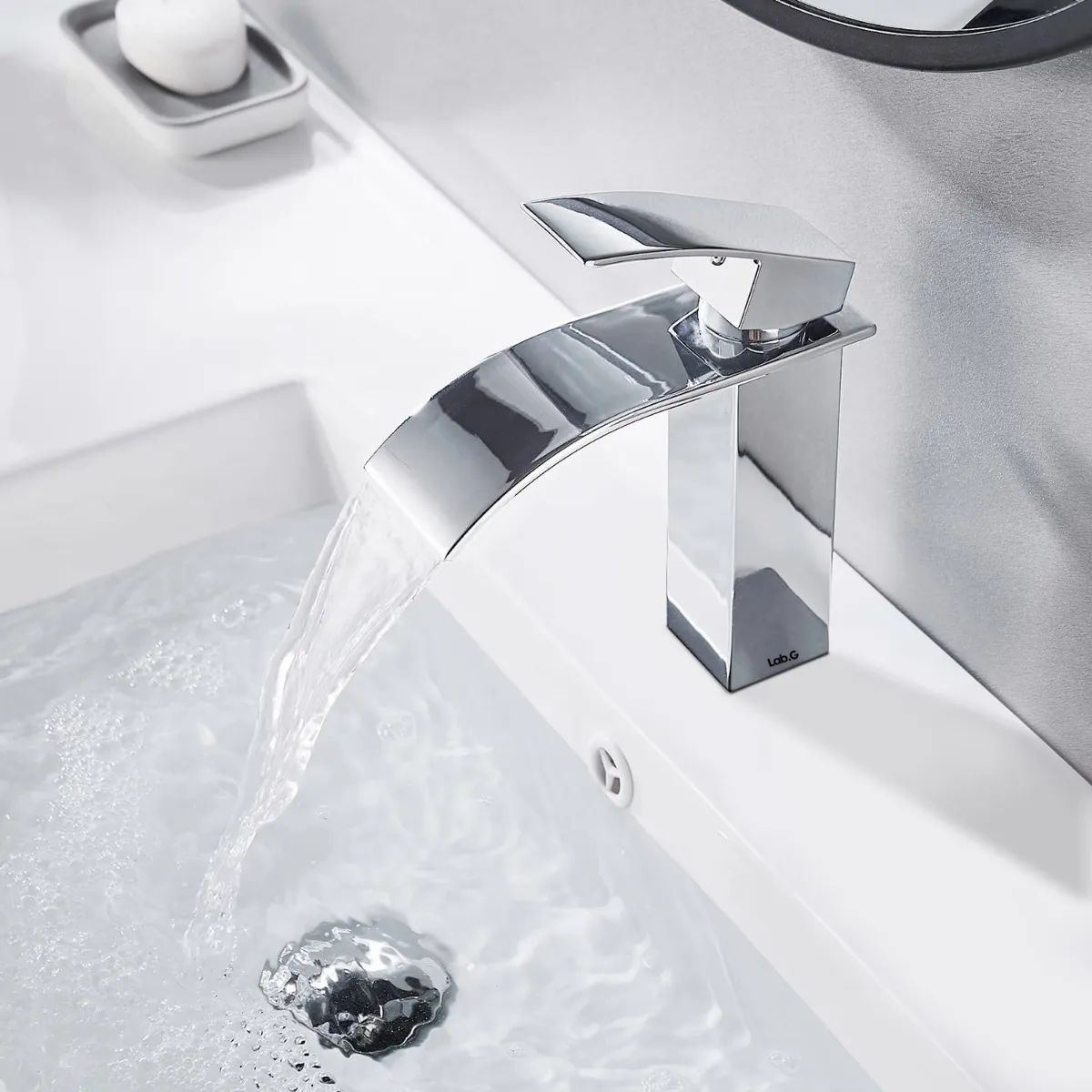 Foto 5 | Grifo Mezclador Para Baño Acero Inoxidable Lab.g Plateado