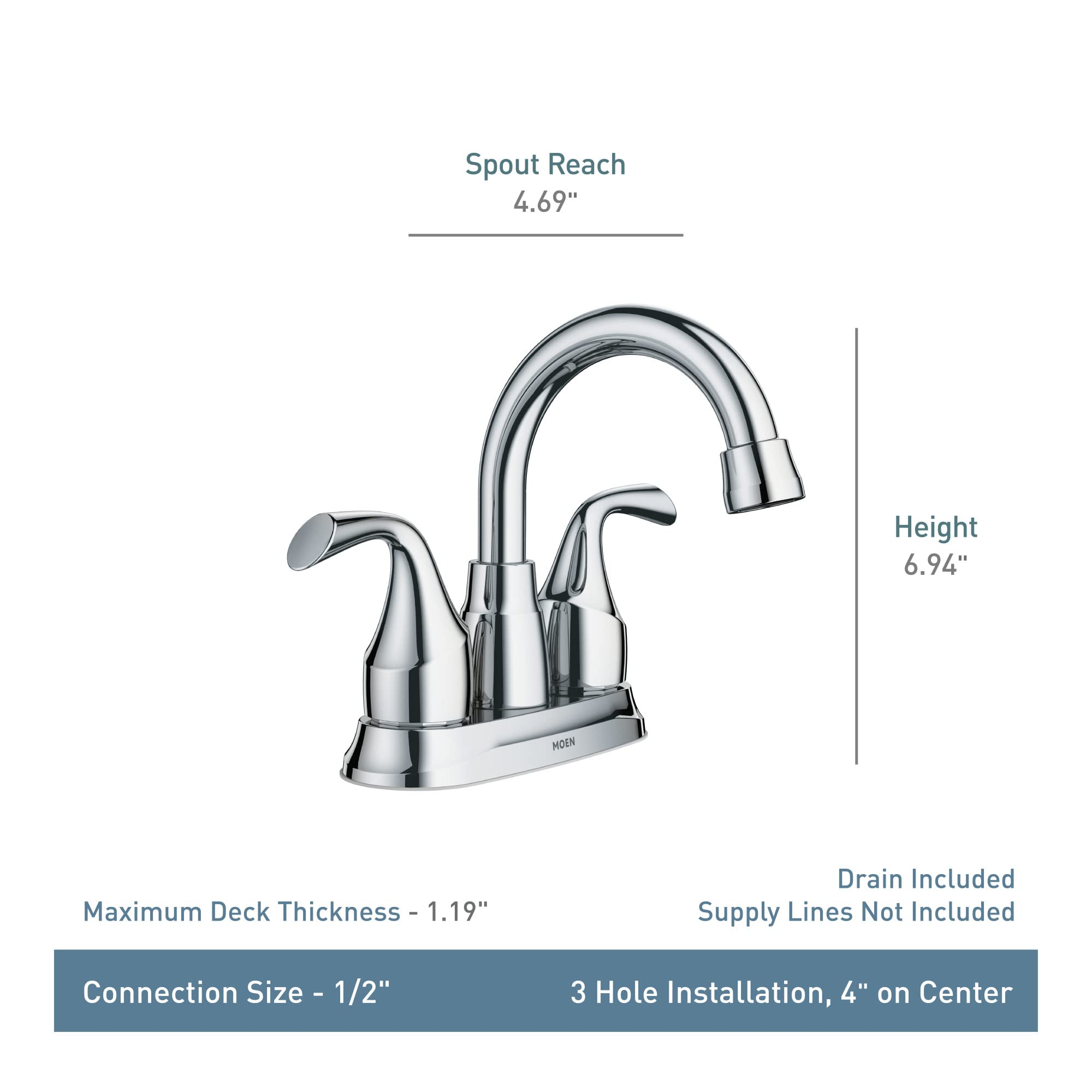 Foto 6 pulgar | Mezcladora para Lavabo de Níquel Moen 84115SRN - Venta Internacional