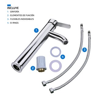 Foto 5 | Grifo Monomando Mezclador Fregador Llave Alta Lab.g Plata