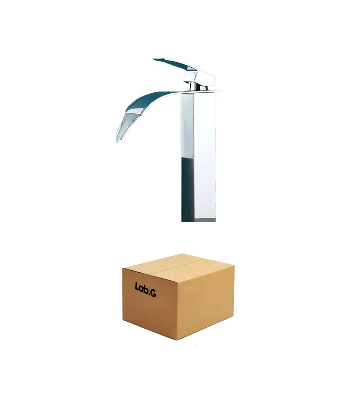 Llave Mezcladora Lavabo Grifo Baño 30cm Lab.g Plata