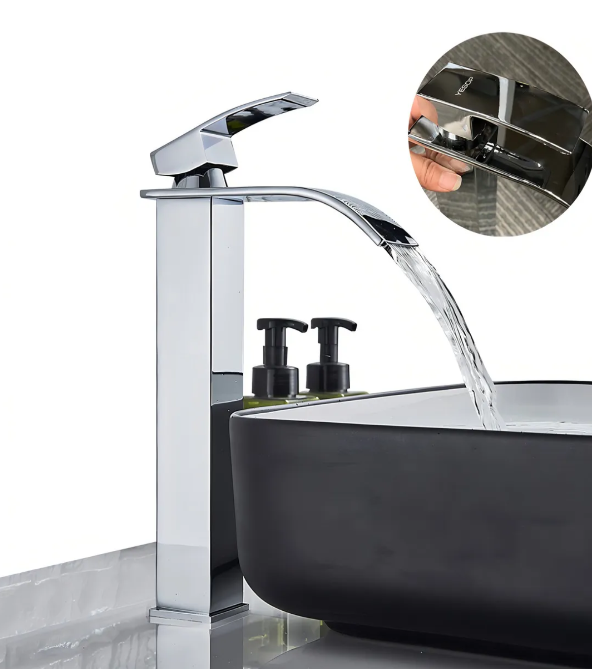 Foto 2 | Llave Mezcladora Lavabo Grifo Baño 30cm Lab.g Plata
