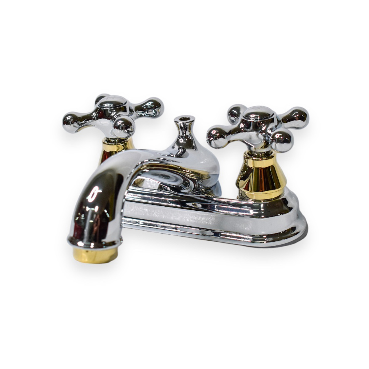 Foto 2 pulgar | Mezcladora Para Lavabo Con Desagüe 4” Mod. Monet - Cromo/oro