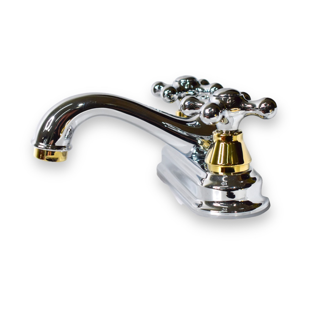 Foto 2 | Mezcladora Para Lavabo Con Desagüe 4” Mod. Monet - Cromo/oro