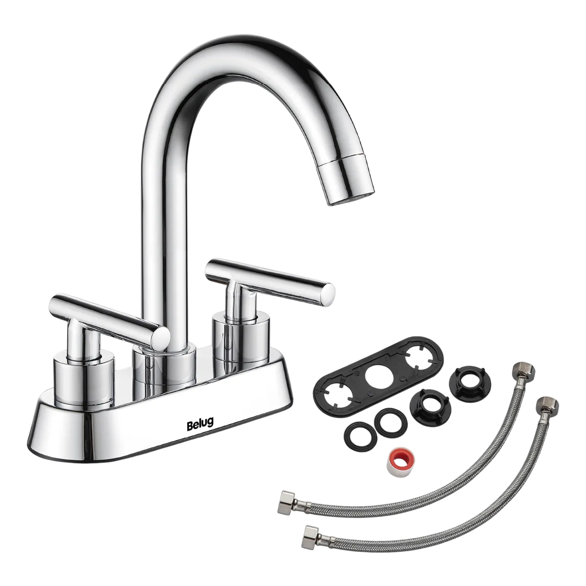 Grifería Belug De Baño Femmto Baño Color Gris Acabado Cromado Plata