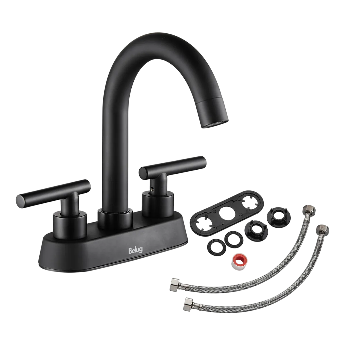 Grifería Belug De Baño Femmto Baño Color Negro Acabado Mate