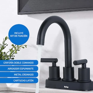 Foto 2 | Grifería Belug De Baño Femmto Baño Color Negro Acabado Mate