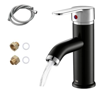 Foto 1 | Grifo Mezclador Lab.g De Encimera Para Baño De Acero Inoxidable Negro Con Plata