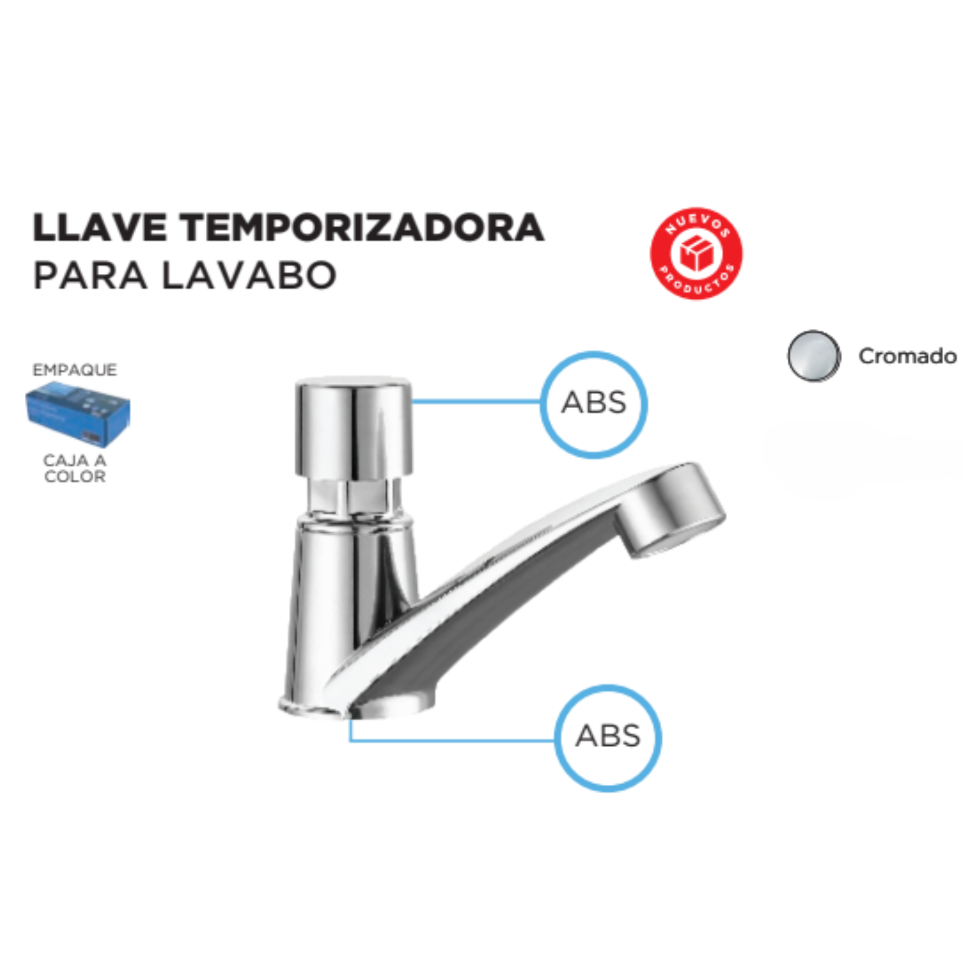 Foto 3 pulgar | Llave De Abs Para Lavabo Con Temporizador Cnx (llave de agua con temporizador)