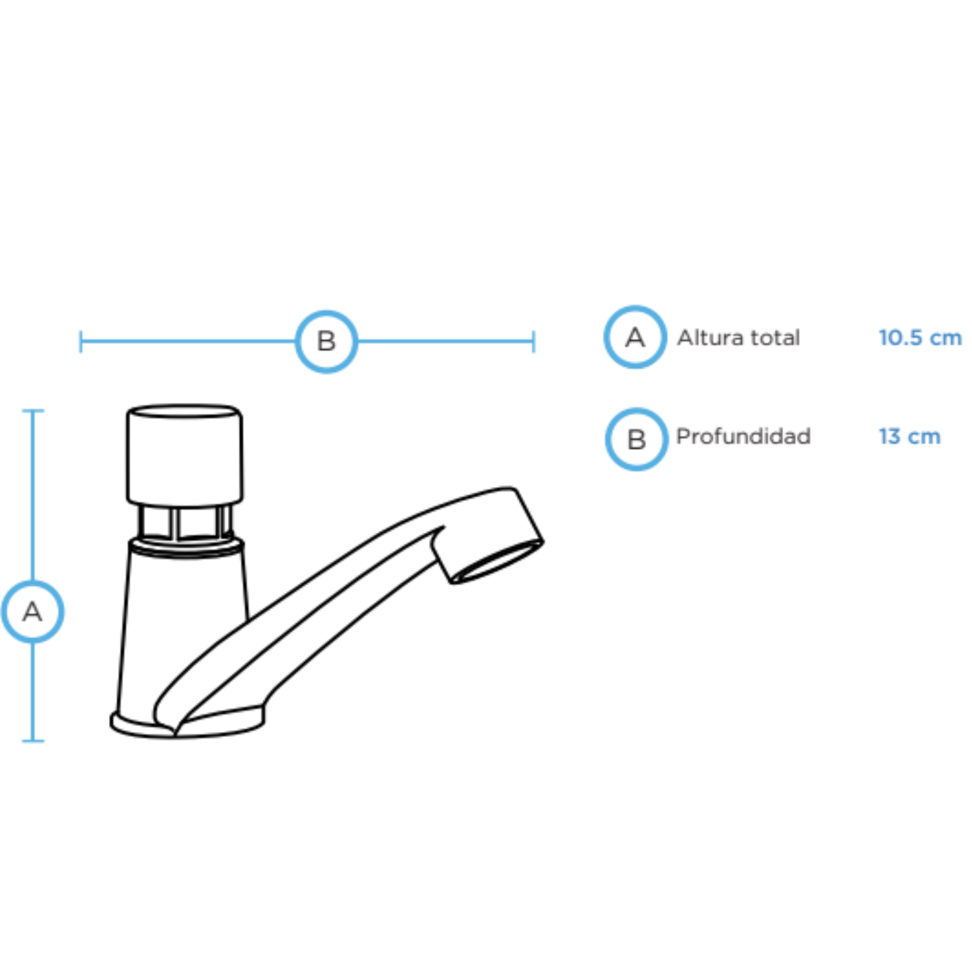 Foto 3 | Llave De Abs Para Lavabo Con Temporizador Cnx (llave de agua con temporizador)