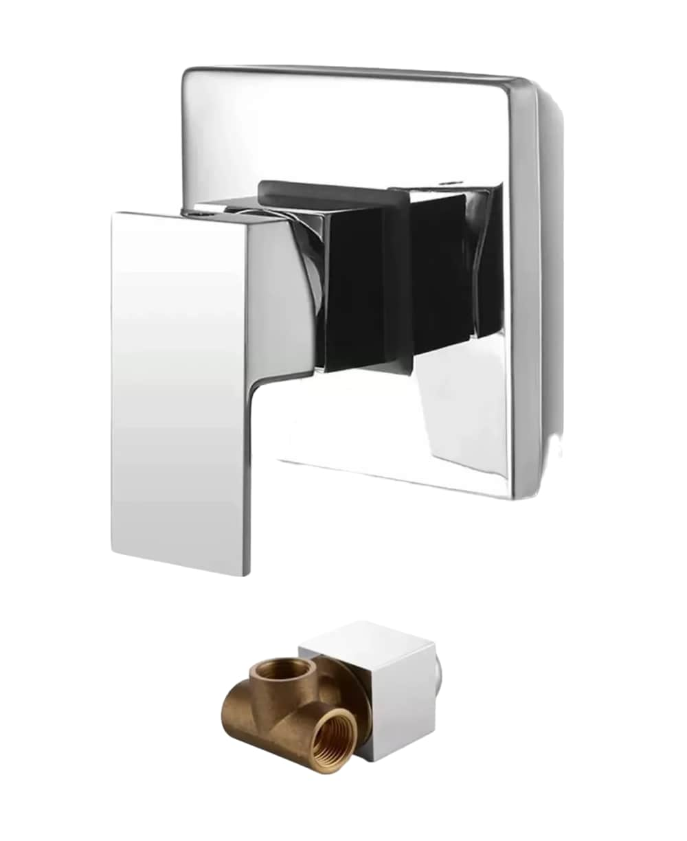 Mezcladora De Baño/llave Monomando Regadera Latón Cromado, Plata $899