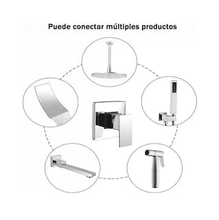 Foto 3 | Mezcladora De Baño/llave Monomando Regadera Latón Cromado, Plata