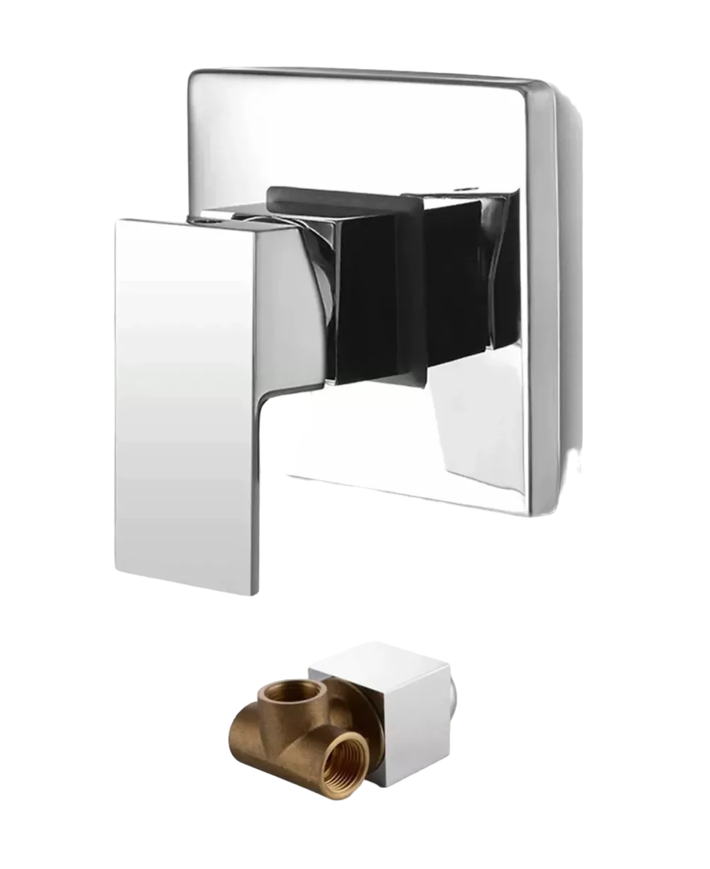 Mezcladora De Baño/llave Monomando Regadera Latón Cromado, Plata