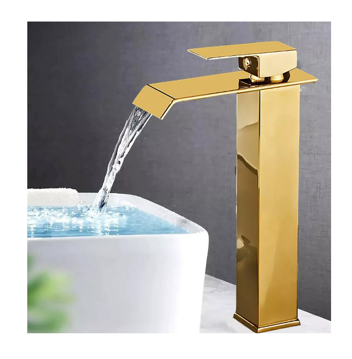 Foto 5 pulgar | Grifo Mezclador Monomando Para Lavabo De Baño 30cm Dorado