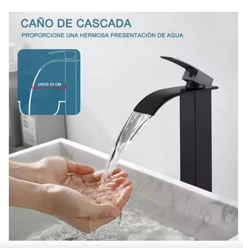 Foto 4 pulgar | Grifo Mezclador Monomando Wünd Negro para Lavabo