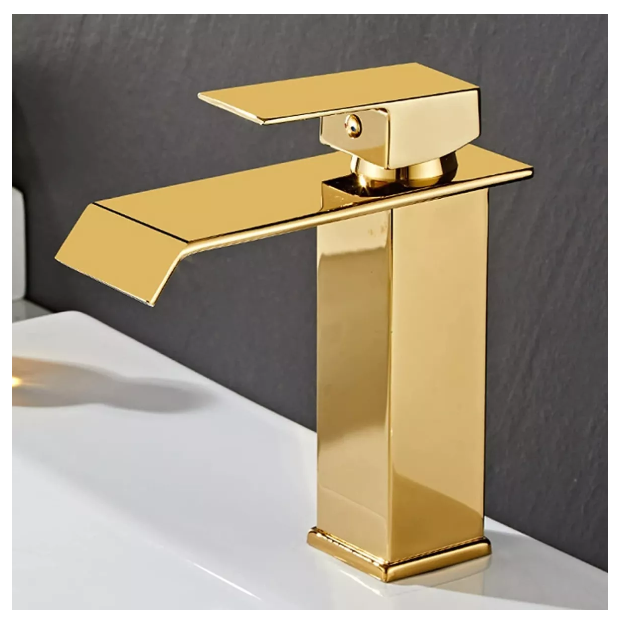 Foto 4 | Grifo de Baño Belug Dorado en Cascada Lavabo Mezclador Monomando