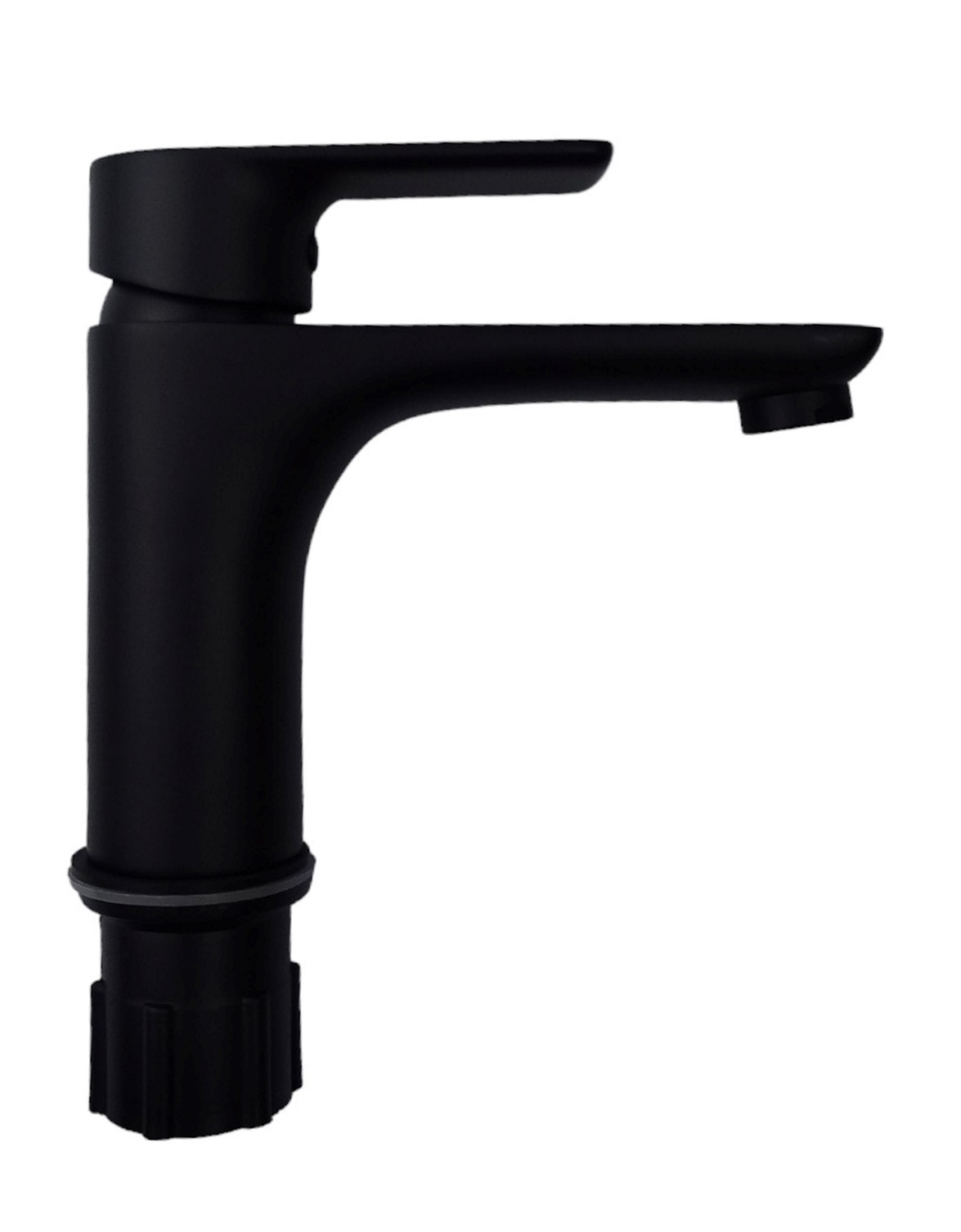 Monomando para Lavabo Pizarro en Latón Negro Mate 14 cm