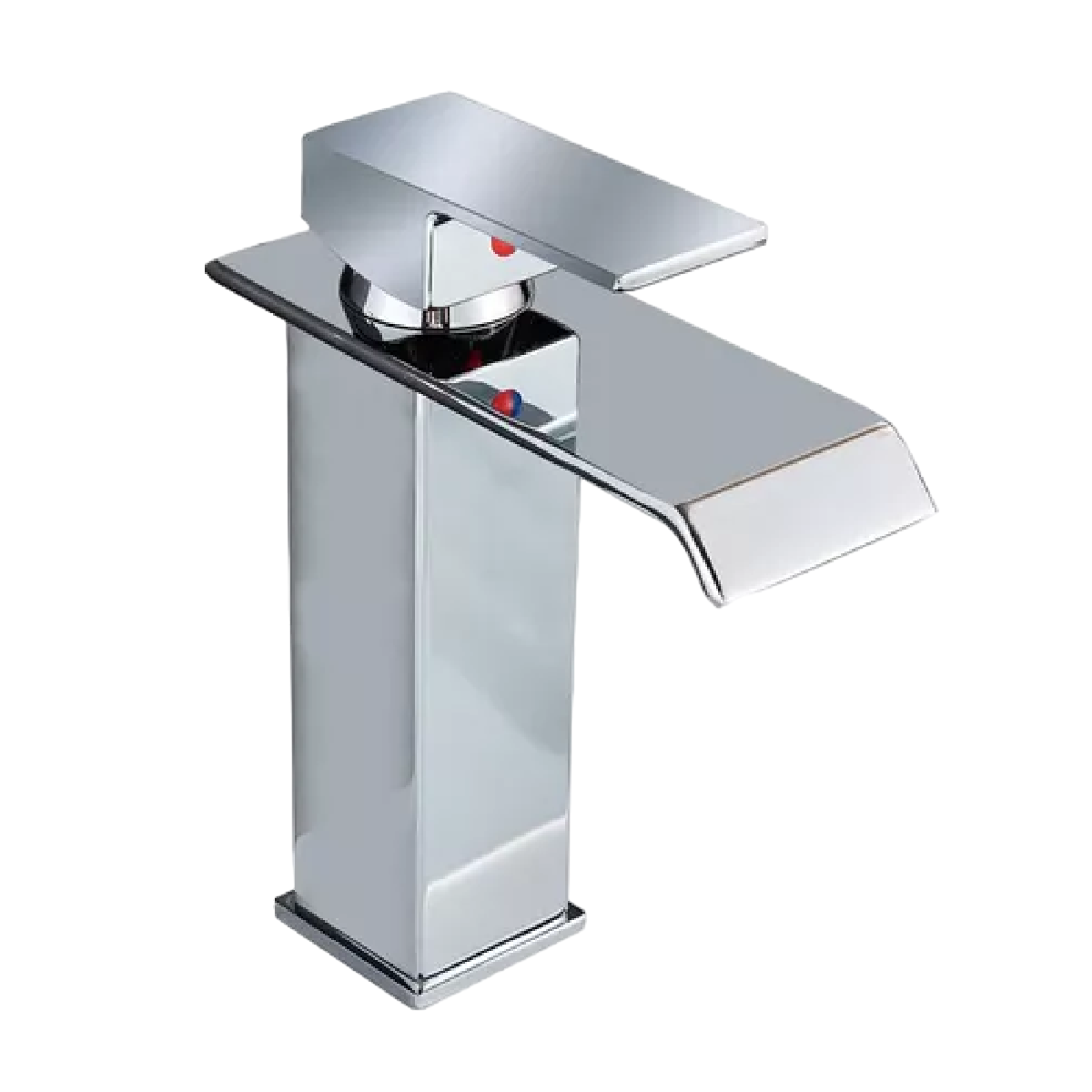 Grifo Monomando Mezclador Fregadero Baño Acero Inoxidable Plata