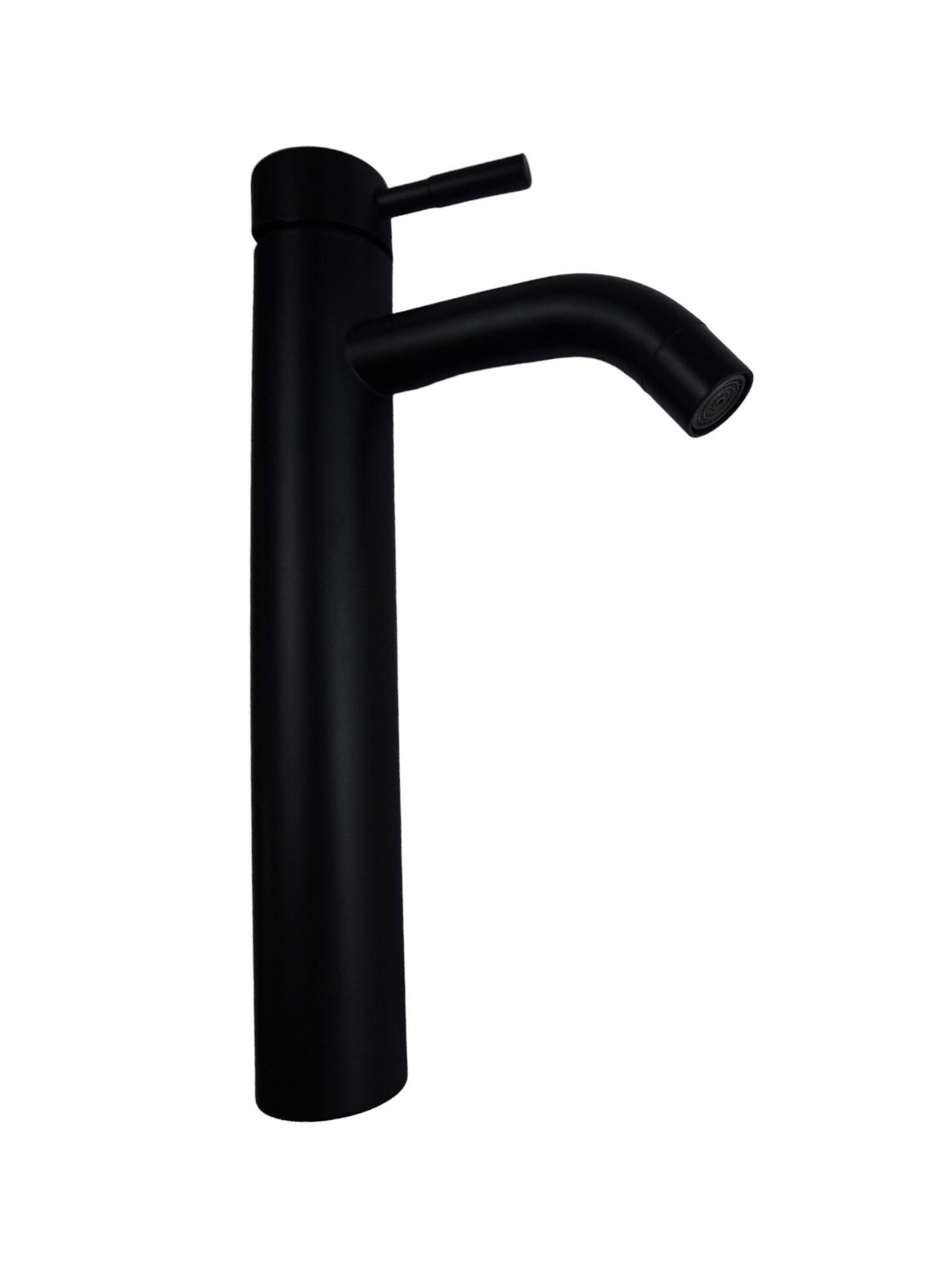 Monomando De 29 Cm Para Lavabo En Acero Inoxidable Negro