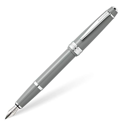 Pluma Estilográfica Cross Bailey, Resina Pulida Ligera, Gris - Venta Internacional.