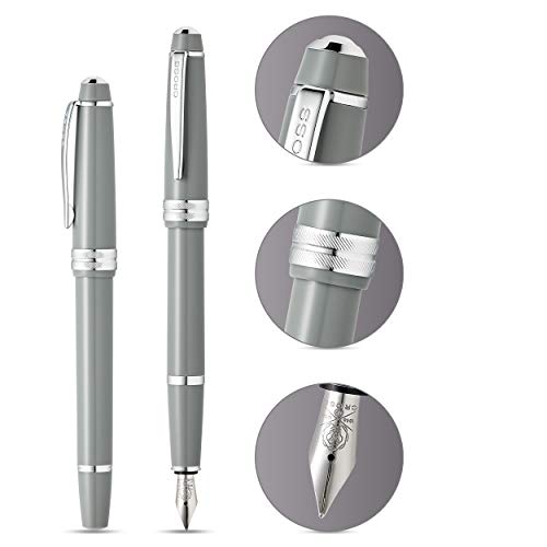 Foto 2 | Pluma Estilográfica Cross Bailey, Resina Pulida Ligera, Gris - Venta Internacional.