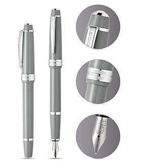 Foto 2 | Pluma Estilográfica Cross Bailey, Resina Pulida Ligera, Gris - Venta Internacional.