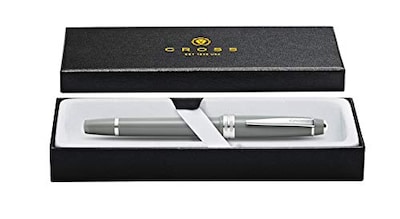 Foto 4 | Pluma Estilográfica Cross Bailey, Resina Pulida Ligera, Gris - Venta Internacional.