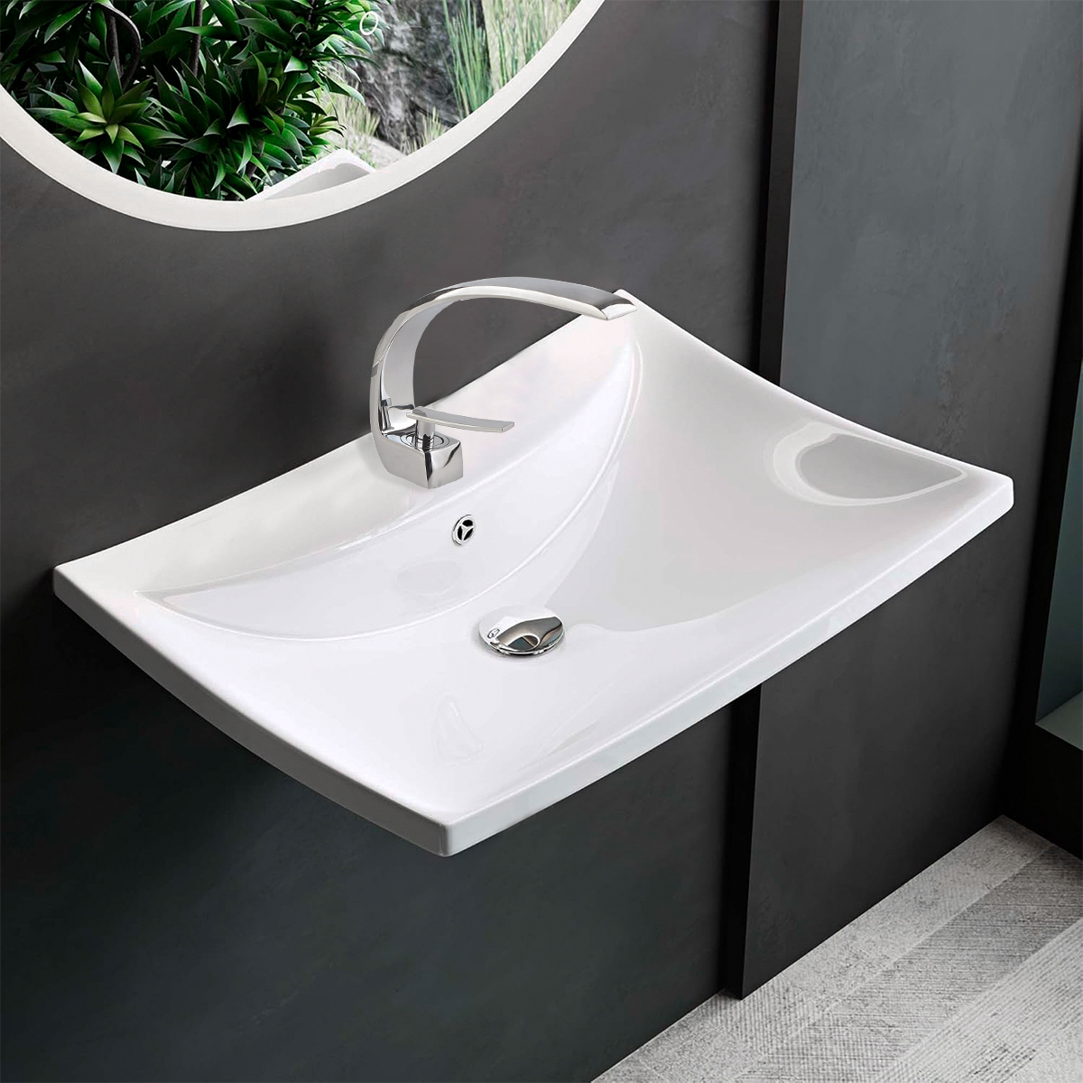 Foto 7 pulgar | Monomando Para Lavabo En Diseño Curvo Marca Gravita