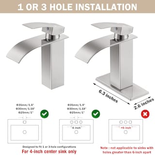 Foto 4 | Grifo De Baño Qomolangma Waterfall Spout, Níquel Cepillado - Venta Internacional.