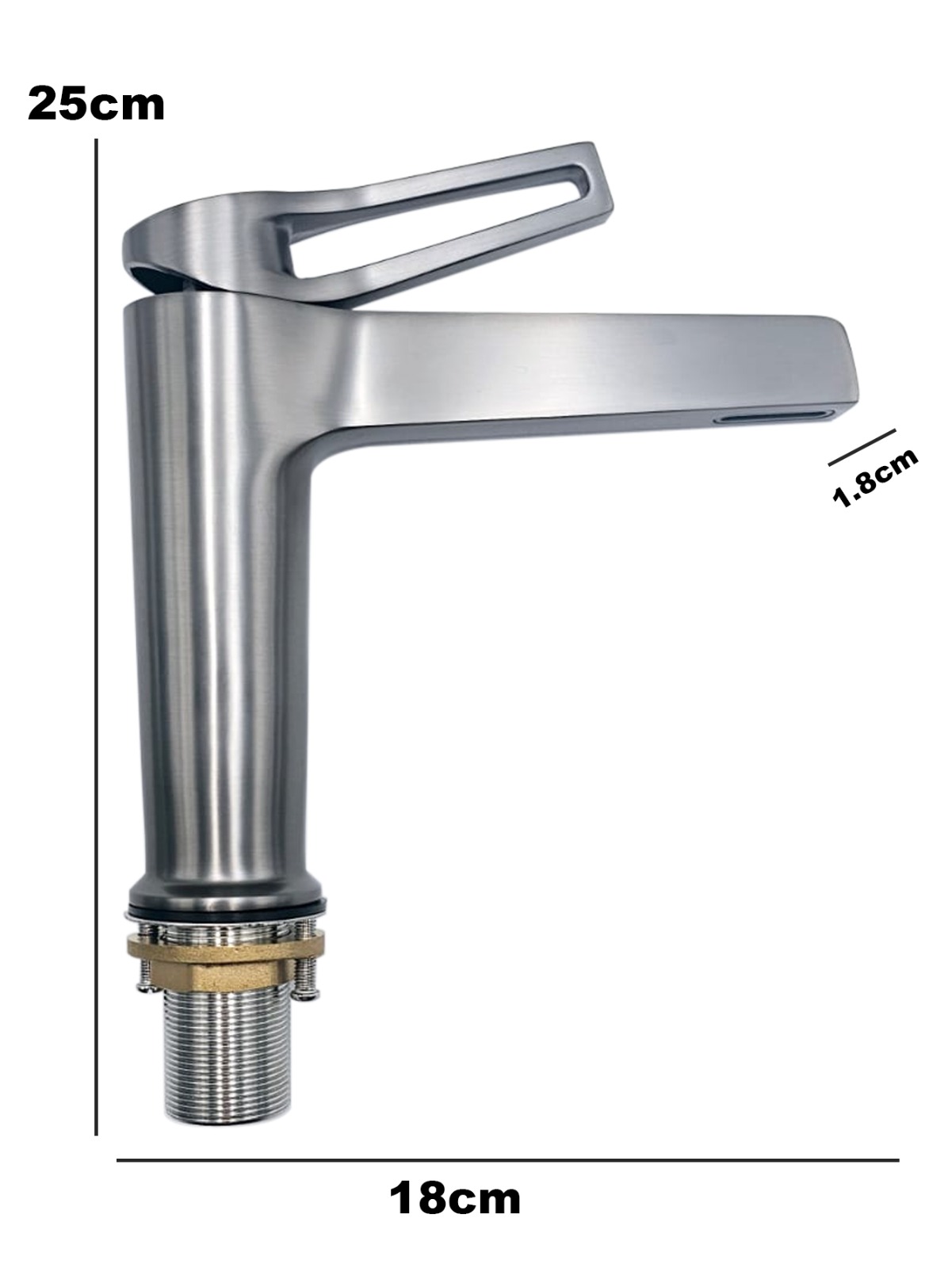 Foto 4 pulgar | Monomando Llave Cromada Mezcladora Para Lavabo