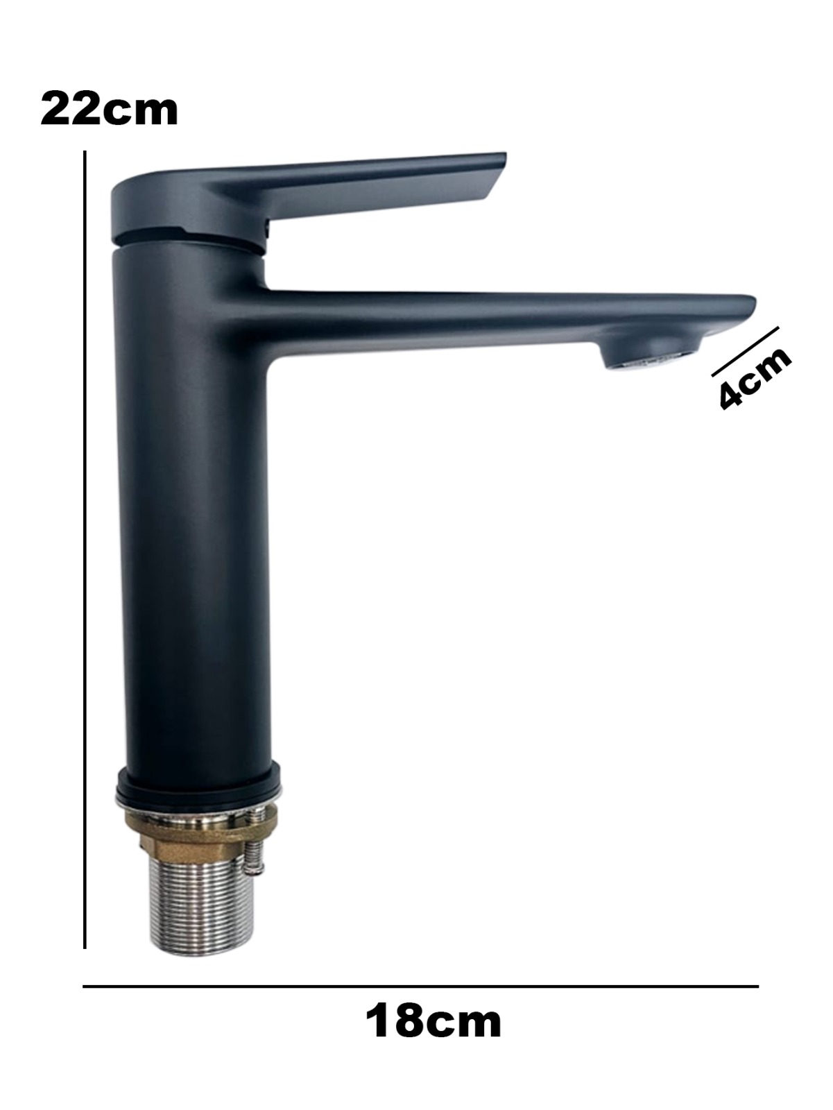 Foto 4 pulgar | Monomando Llave Mezcladora Para Lavabo Negro
