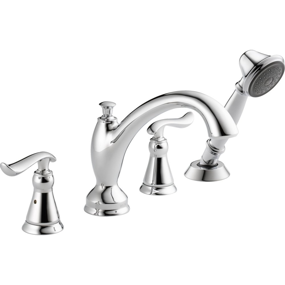 Grifo Delta Linden Roman Para Bañera Con Ducha De Mano, Cromado, T4794 - Venta Internacional.
