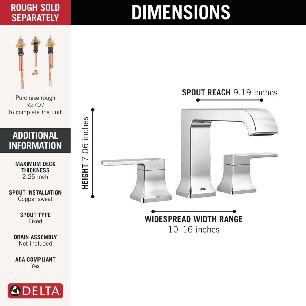 Foto 2 | Grifo Romano Para Bañera Delta Velum Black Matte T2739-bl - Venta Internacional.