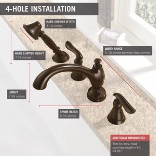 Foto 2 | Grifo Delta Linden Roman Para Bañera Con Ducha De Mano T4794-rb - Venta Internacional.