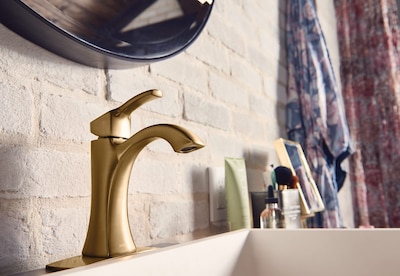 Foto 2 | Grifo De Baño Moen Voss De Oro Cepillado Con Una Sola Manija 6903bg - Venta Internacional.
