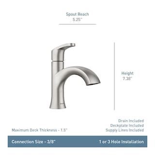 Foto 2 | Grifo Para Lavabo De Baño Moen Karis, Negro Mate, Monomando - Venta Internacional.
