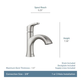 Foto 4 | Grifo Para Lavabo De Baño Moen Karis, Negro Mate, Monomando - Venta Internacional.