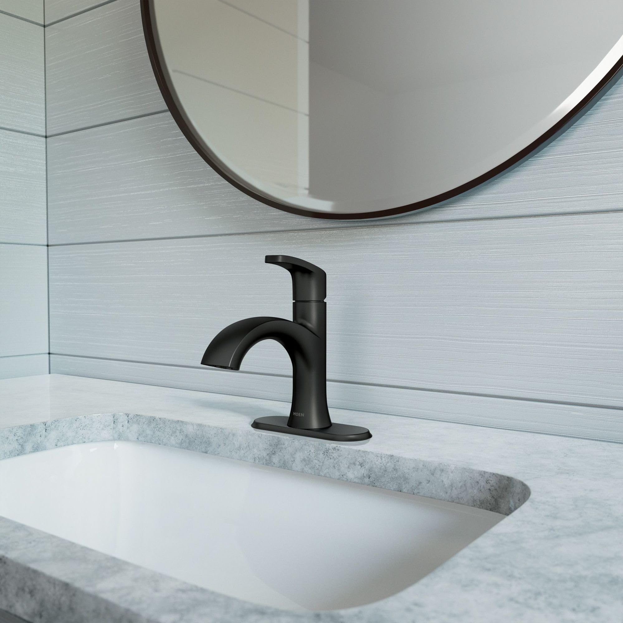 Foto 6 pulgar | Grifo Para Lavabo De Baño Moen Karis, Negro Mate, Monomando - Venta Internacional.