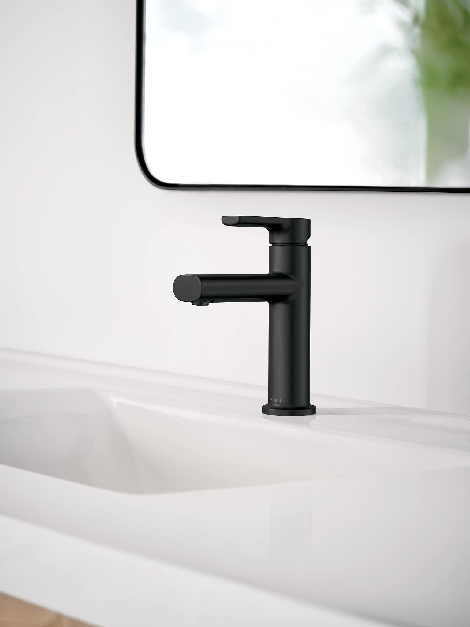 Foto 7 pulgar | Grifo Para Lavabo De Baño Moen Meena, Negro Mate, Con Placa De Cubierta 847 - Venta Internacional.