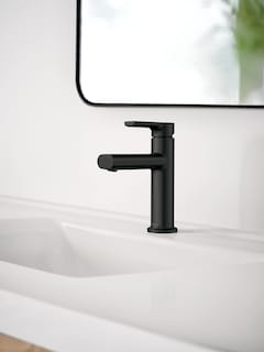 Foto 6 | Grifo Para Lavabo De Baño Moen Meena, Negro Mate, Con Placa De Cubierta 847 - Venta Internacional.