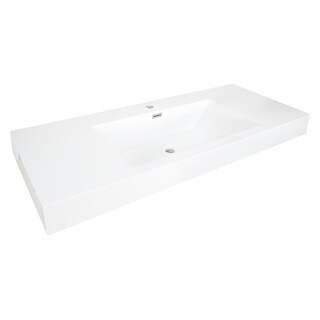 Foto 6 | Lavabo De Resina Integrado En Cubierta Con Rebosadero Marca Gravita