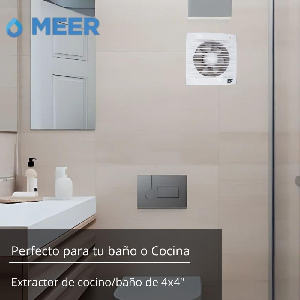 Foto 5 pulgar | Extractor de Aire Meer 6 X 6 Pulgadas para Baño o Cocina 18w