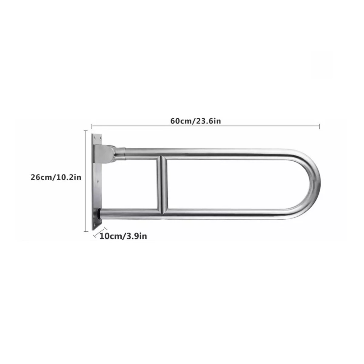 Foto 4 pulgar | Barra De Agarre Sujeción Seguridad Abatible Eo Safe Imports Esi-17669 Plata