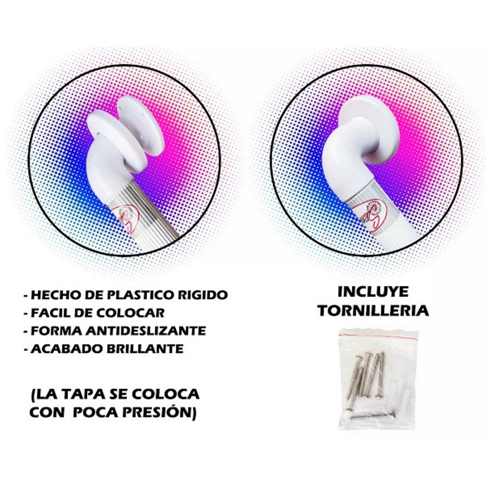 Foto 6 pulgar | Barra de Seguridad 12'' Plastico Blanco Speedy