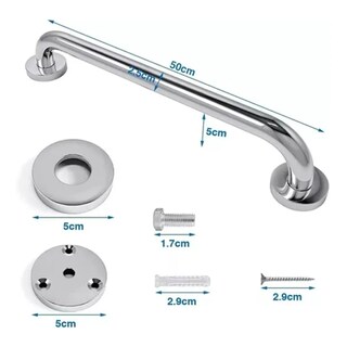 Foto 3 | Barra De Apoyo Agarradera Para Baño Acero Inoxidabe Lab.g Plata