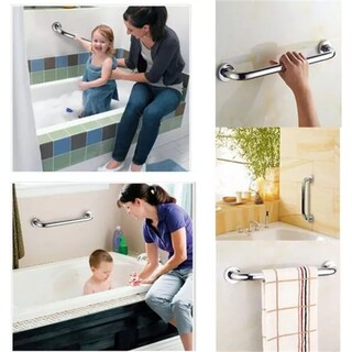 Foto 5 | Barra De Apoyo Agarradera Para Baño Acero Inoxidabe Lab.g Plata