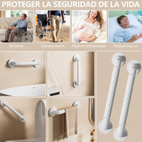 Foto 3 | 2 Barras De Seguridad Apoyo Agarraderas Eo Safe Imports Esi-17668-1 Blanco