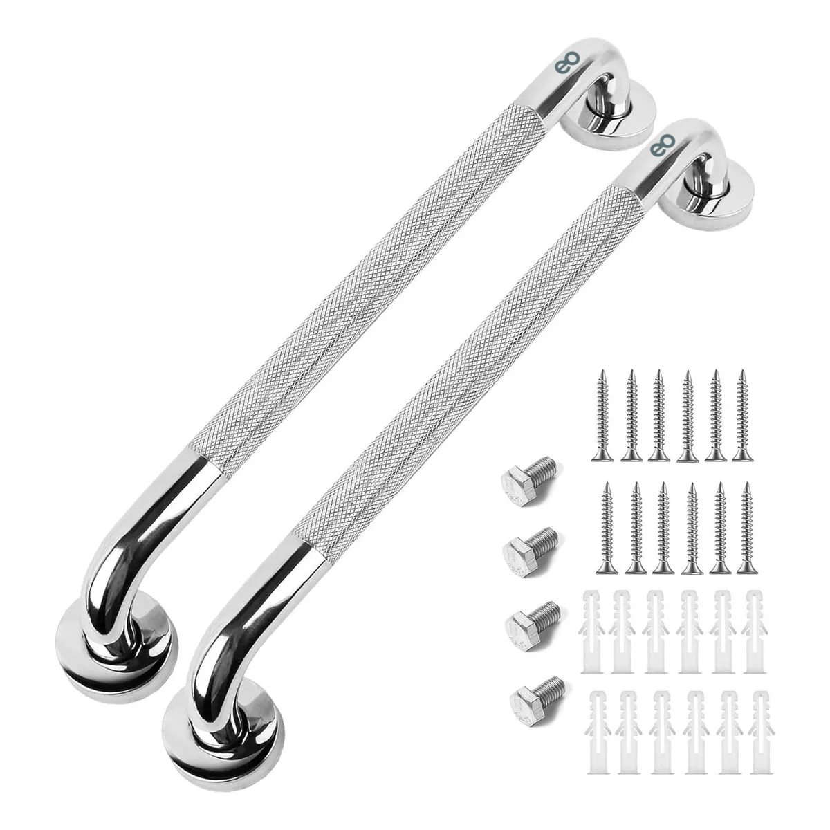 Foto 3 pulgar | Pasamos Antideslizantes 50 cm para Baño 2 Piezas Eo Safe Imports Esi-17665-1 Plata