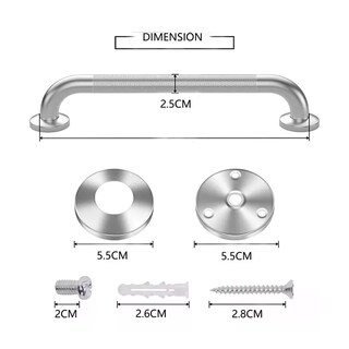 Foto 4 | Pasamos Antideslizantes 50 cm para Baño 2 Piezas Eo Safe Imports Esi-17665-1 Plata