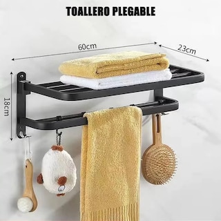 Foto 2 | Soporte de Toallas de Pared Eo Safe Imports ESI-16325 Negro